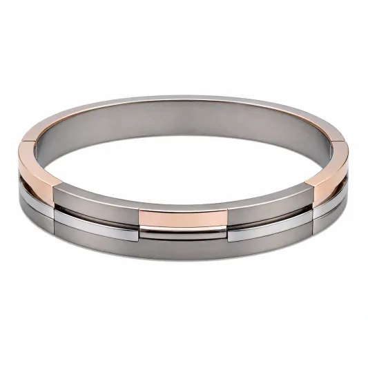 Herren Armreif Bicolor Gold, Silber, Bronze 20cm-irmandrix