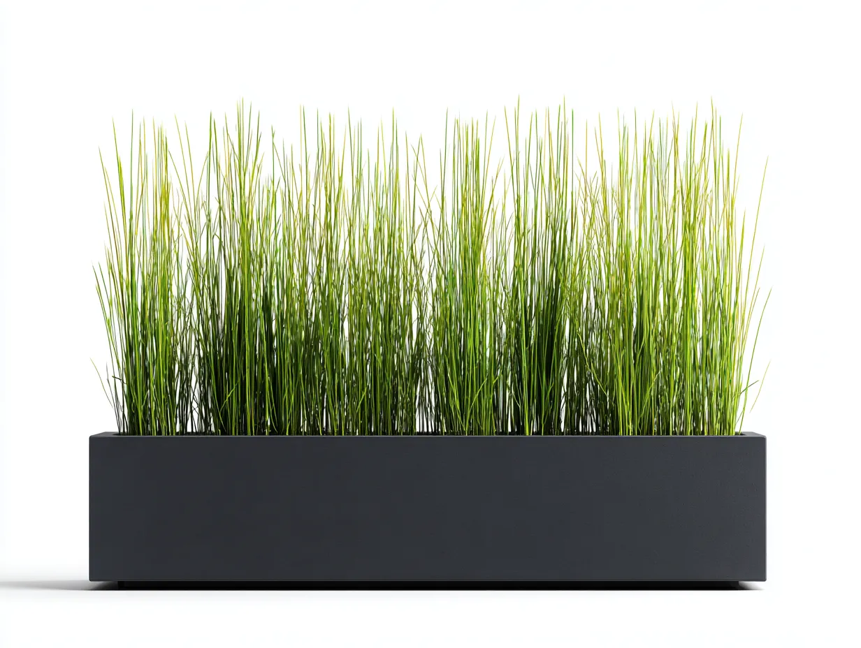 Blumentopf 140x35x42 cm - Anthrazit - rechteckiger Outdoor-Pflanzkübel mit schlichter Linienführung-Norovahaven