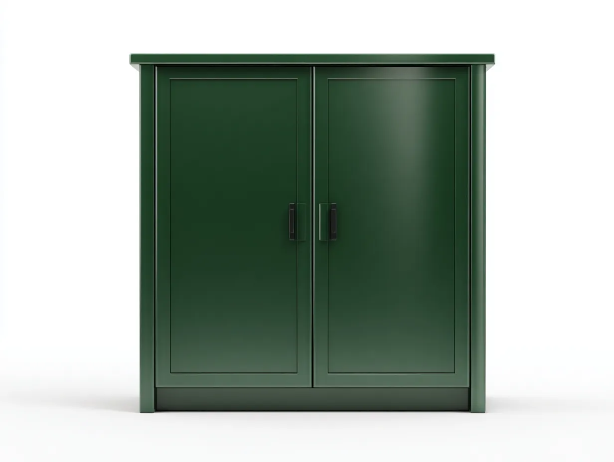 Buffetschrank 90x40x96 cm - dunkelgrün - mit 2 Türen - kompakter Metallschrank für das Esszimmer im modernen Stil-Norovahaven
