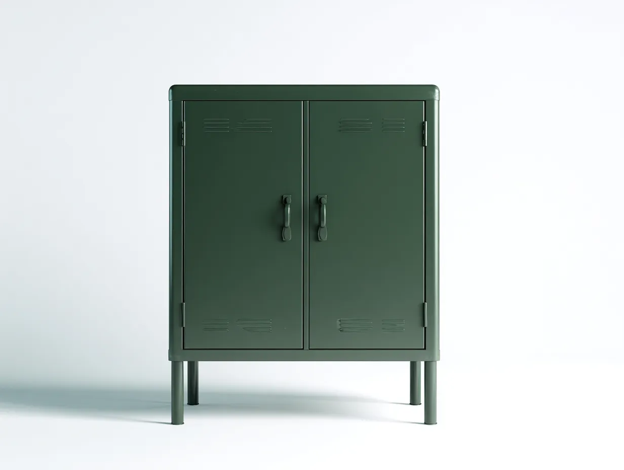 Buffetschrank 90x42x88 cm - dunkelgrünes Metall - mit 2 Türen - für das Esszimmer-Norovahaven
