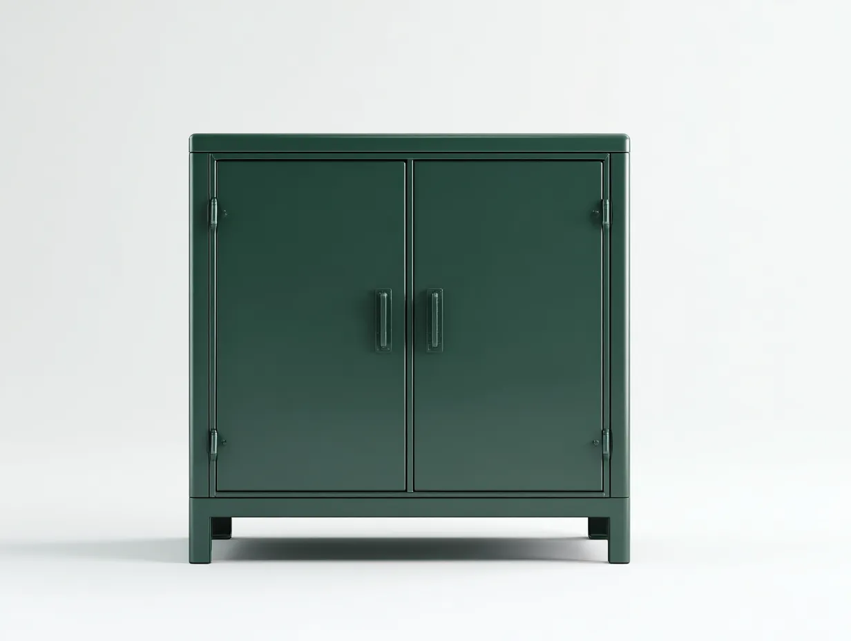 Buffetschrank 150x40x82 cm - dunkelgrünes Metall - mit 4 Türen - für das Esszimmer-Norovahaven