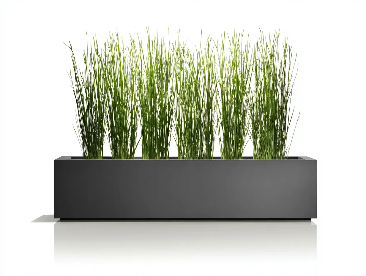 Blumentopf 115x30x38 cm - Graphitschwarz - rechteckiger Outdoor-Pflanzkübel aus Metall mit geradlinigem Design-Norovahaven