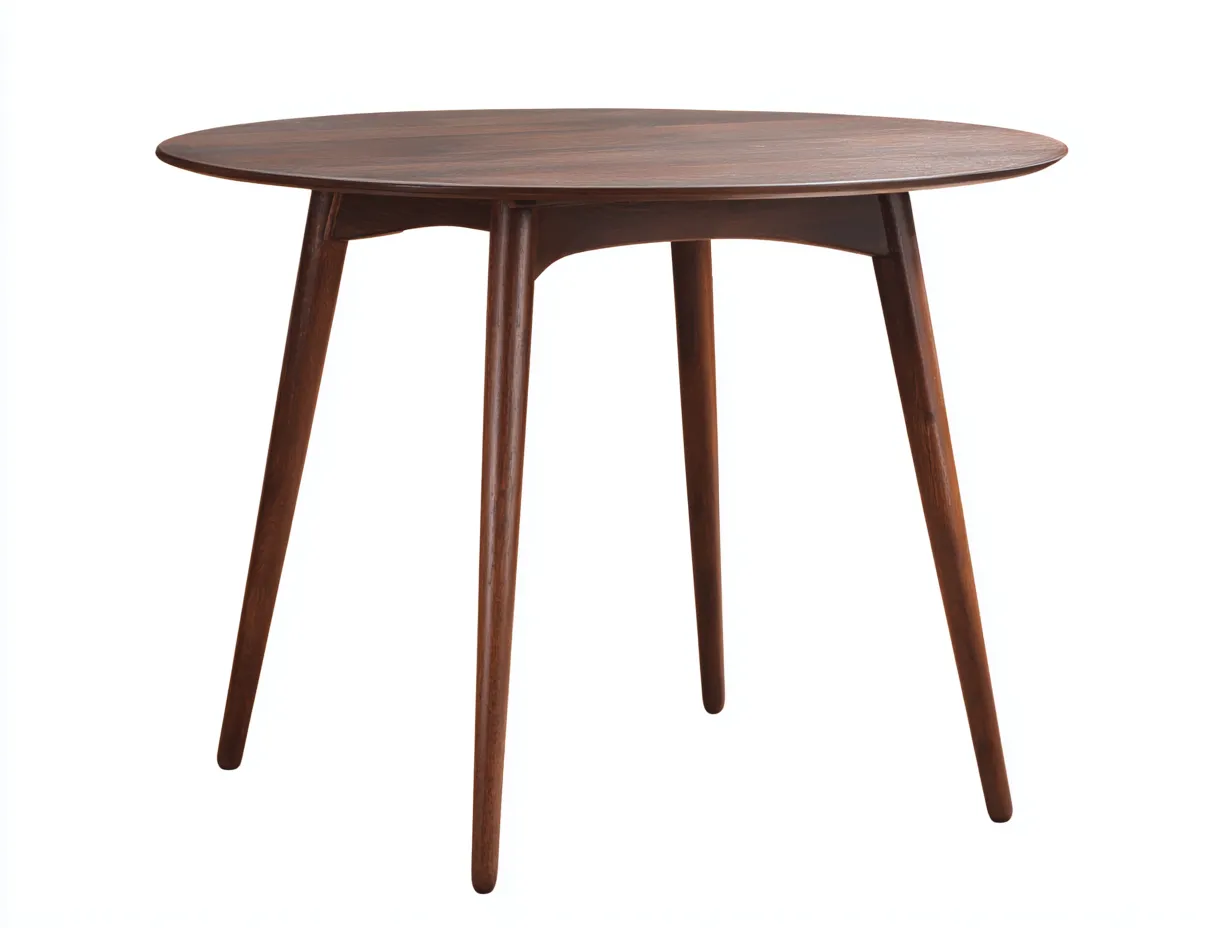 Esstisch 105x105x75 cm - nussbraunes Holz - klassischer Rundtisch für das Esszimmer-Rirayliving