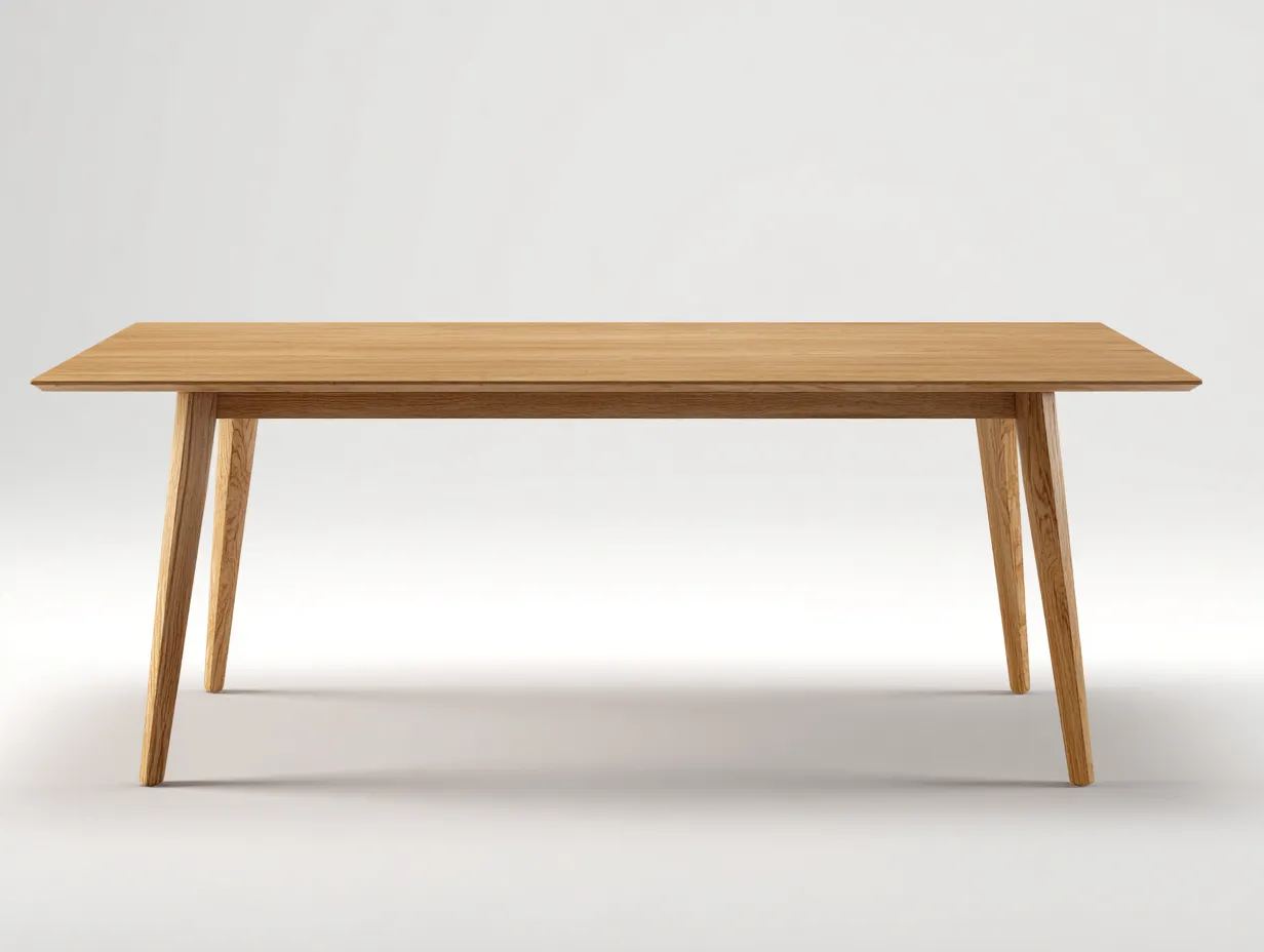 Esstisch 190x90x75 cm - naturfarbenes Eichenholz - schlichter moderner Stil für das Esszimmer-Rirayliving