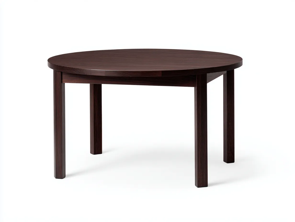 Esstisch 110x110x75 cm - dunkles Holz - rund - klassischer Stil für das Esszimmer-Rirayliving