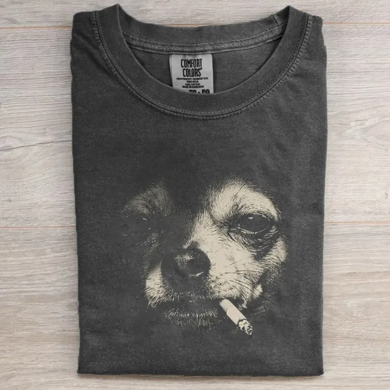 Smoking Chihuahua T-shirt