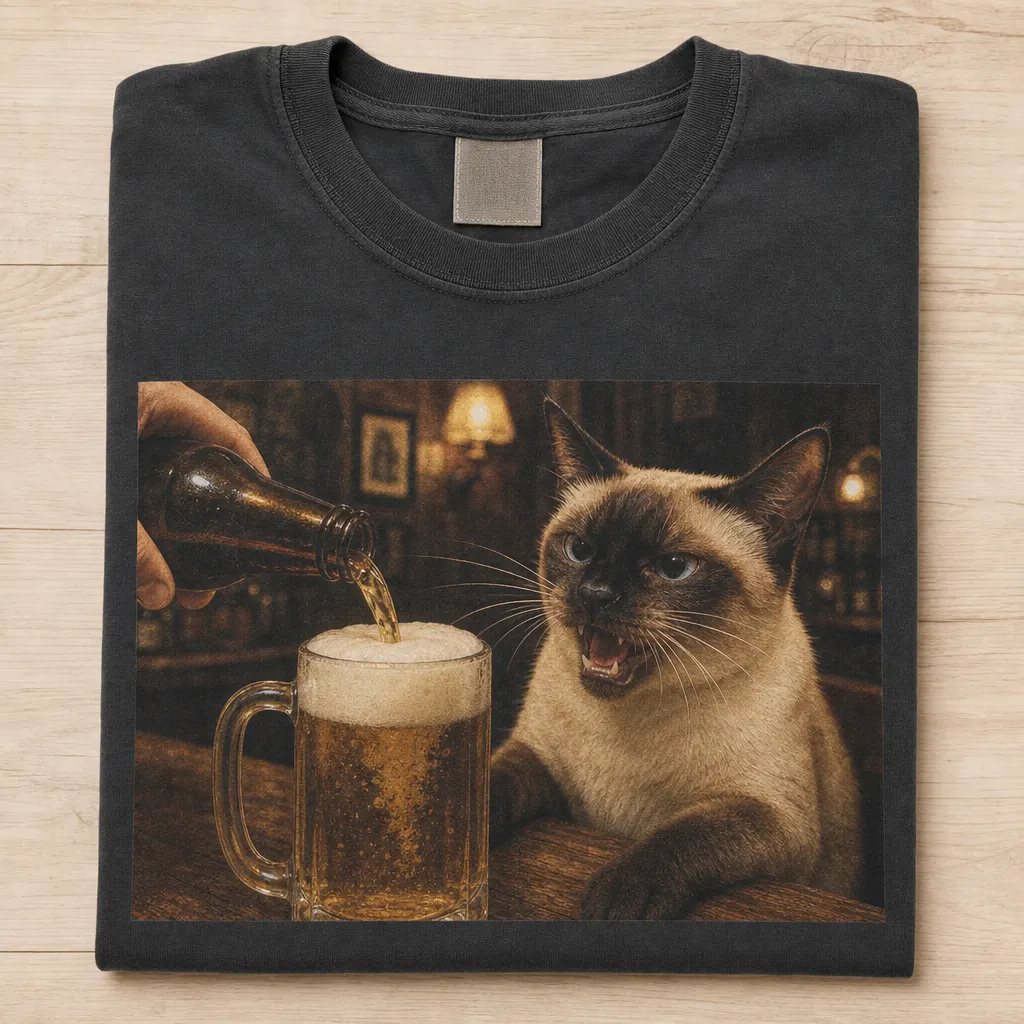 Cute Cats &Drinking Beer T-shirt