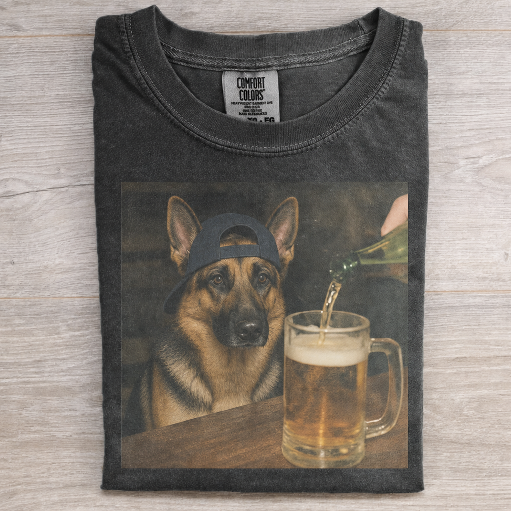 Funny Dog Drinking Beer T-Shirt — Choose Yours!