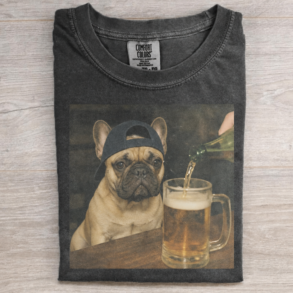 Funny Dog Drinking Beer T-Shirt — Choose Yours!