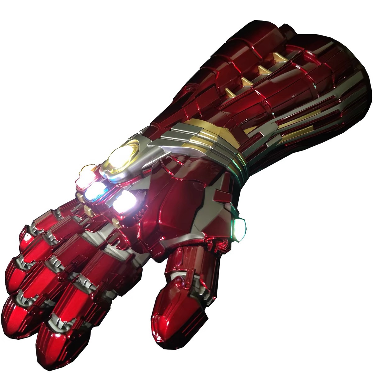 Custom HCMY Avengers: Endgame Hulk 1:1 Full-Metal Wearable Nano Infinity Gauntlet, Iron Man Thanos Final Snap Version