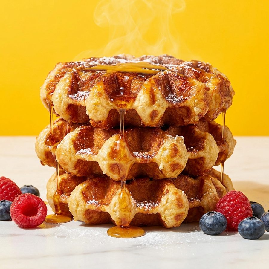 caramel pearl protein waffles