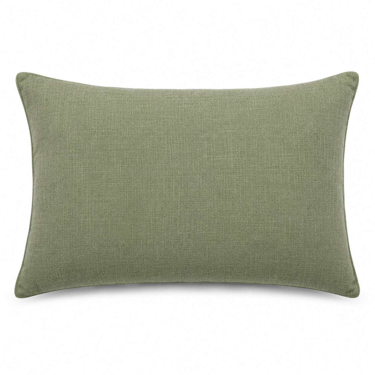 Leinen Look Kissen in Salbeigrün 40x60 cm für Sofa und Bett