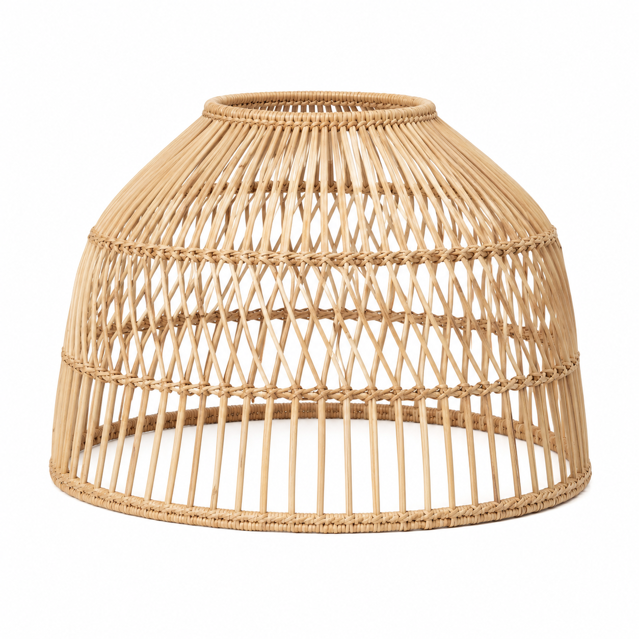 Rattan Lampenschirm in Natur 38 cm für Pendelleuchten
