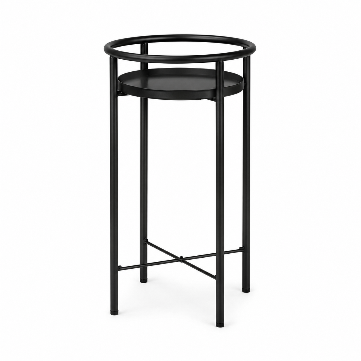 Pflanzständer aus Metall in Schwarz 60 cm für runde Töpfe