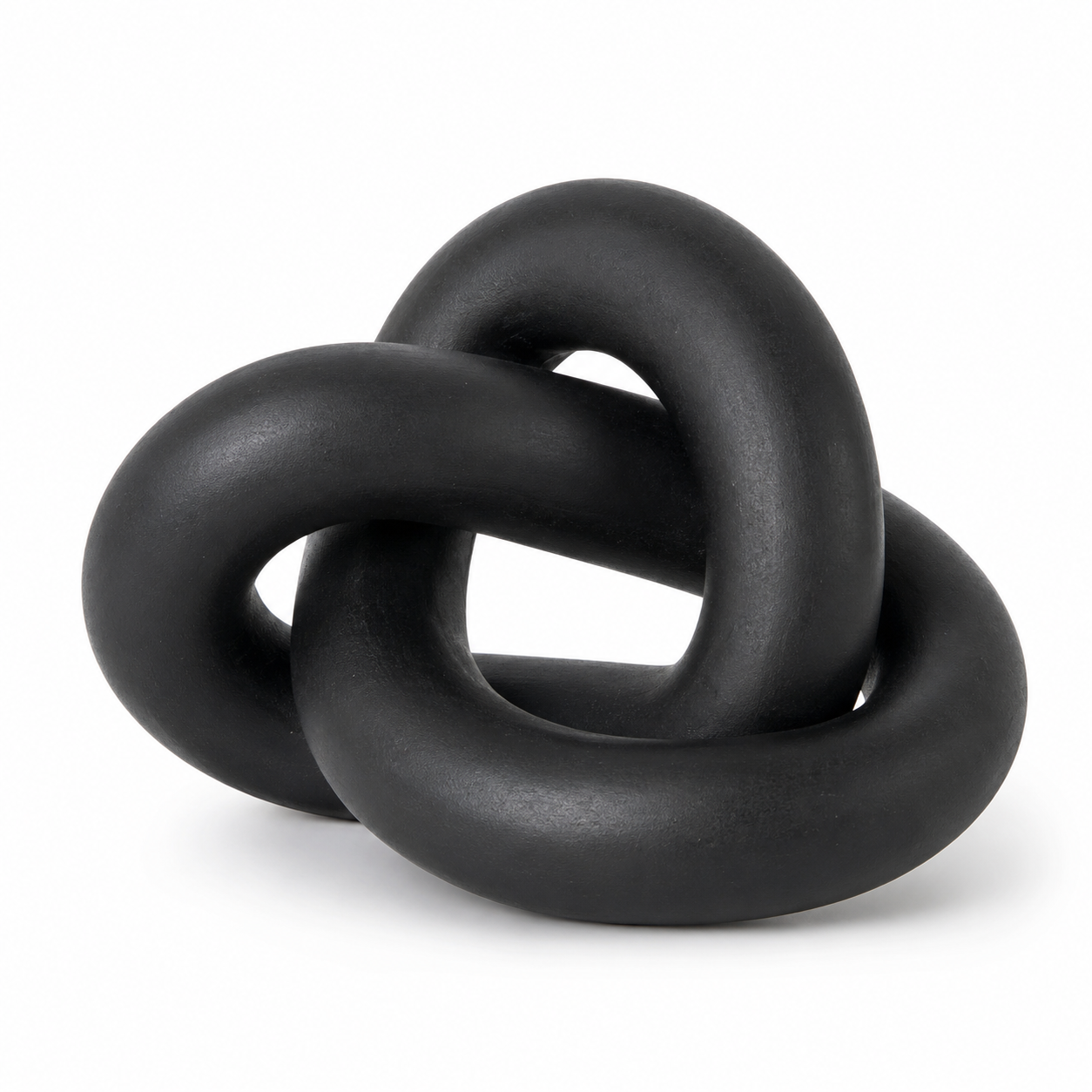 Deko Objekt Knoten in Schwarz 18 cm aus Keramik
