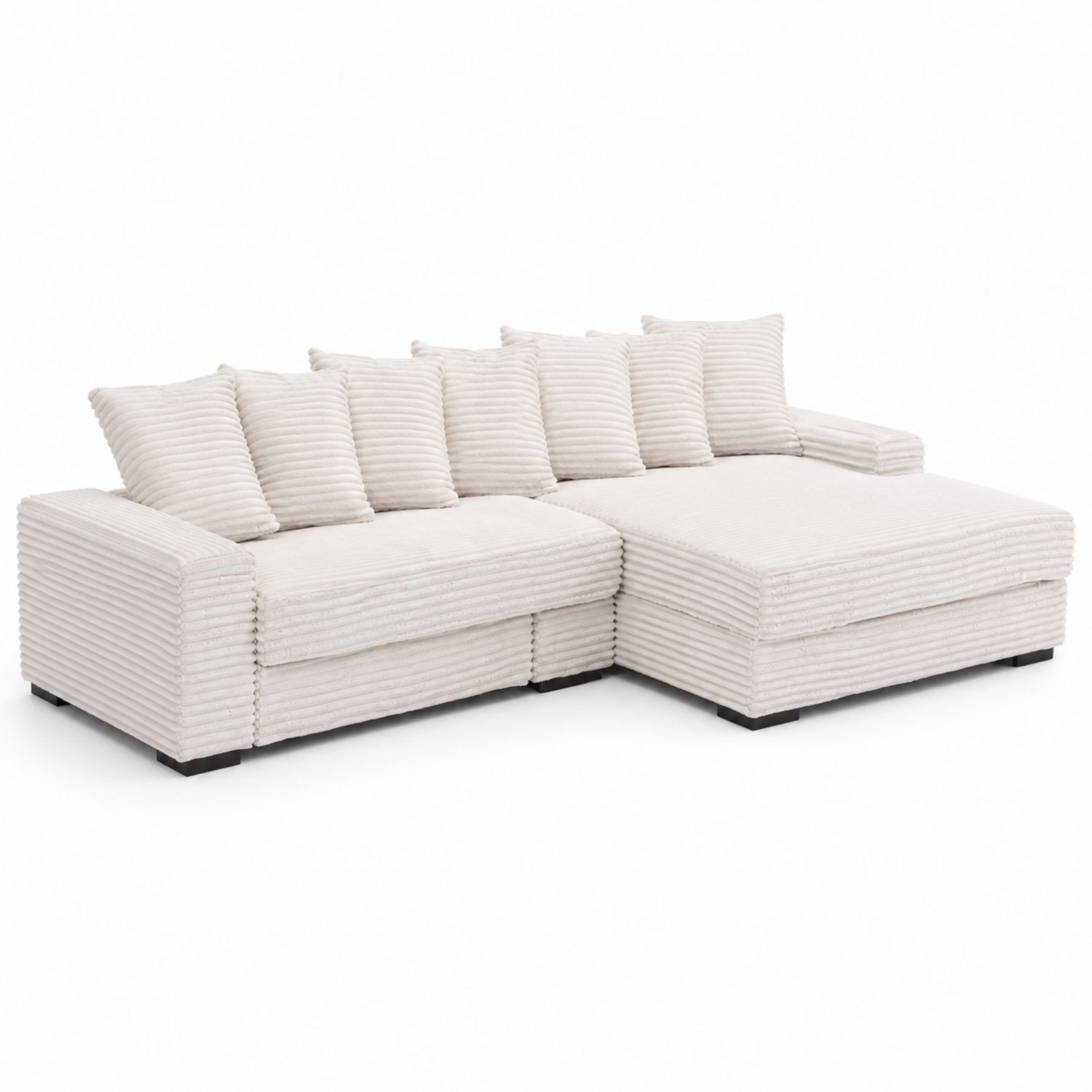 Ecksofa Cord Creme 320x160x90 cm