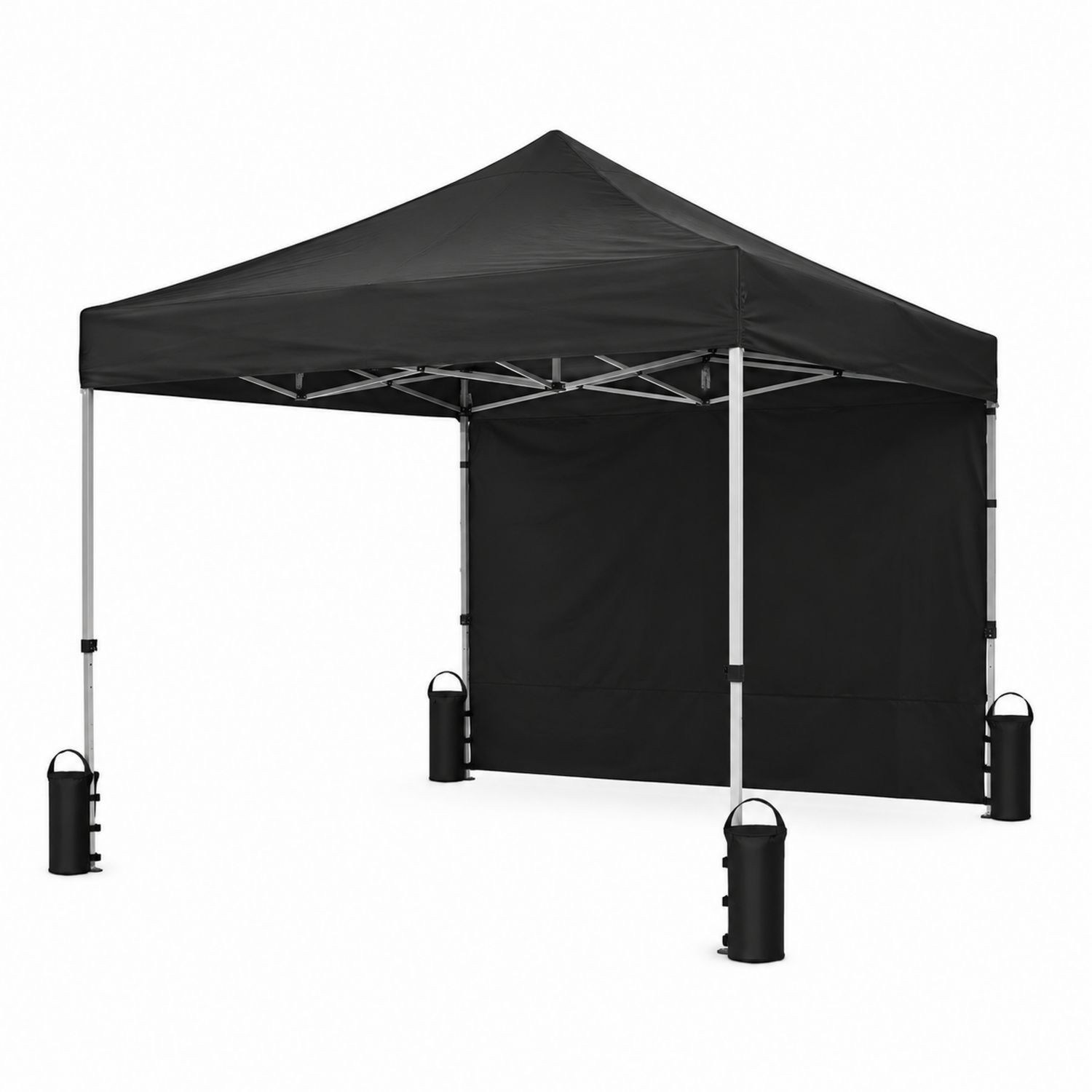 Faltpavillon 3x3m Aluminium Schwarz