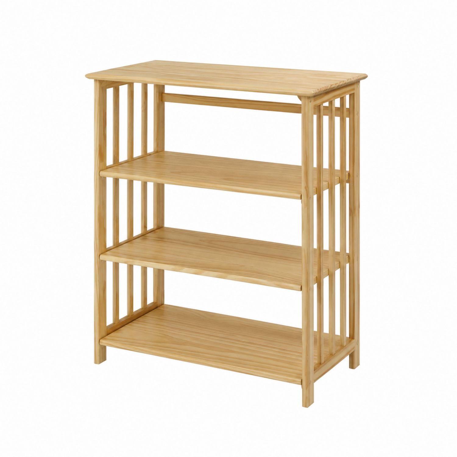 Holz Bücherregal Kiefer 60x25x80 cm 4 Etagen Natur