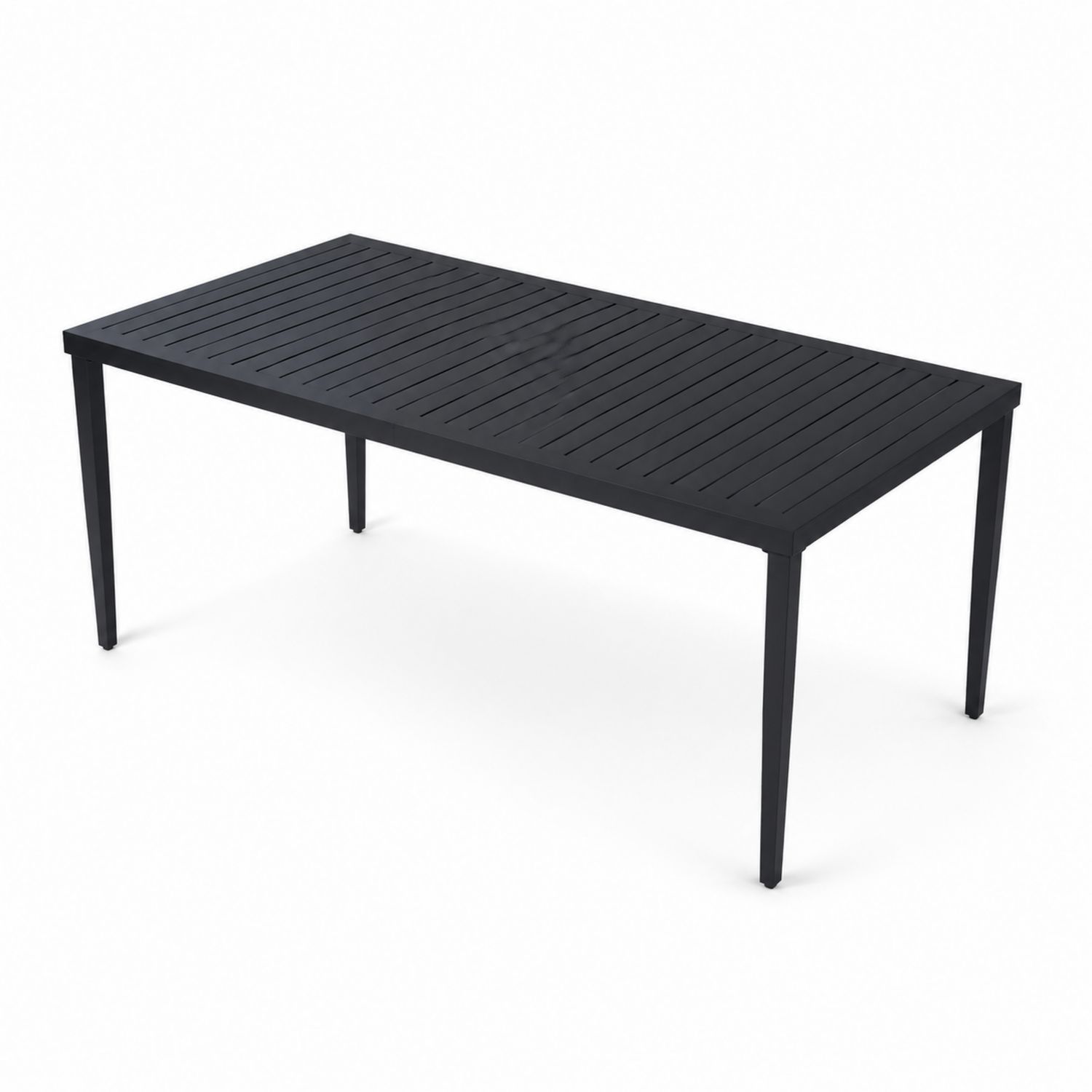 Rechteckiger Aluminium Tisch Schwarz
