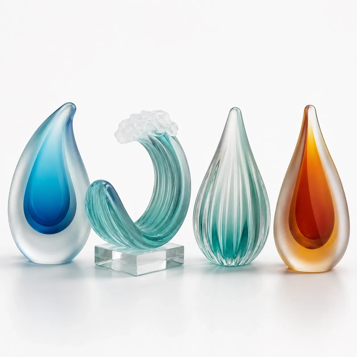 Moderne Glas- & Kunstskulpturen