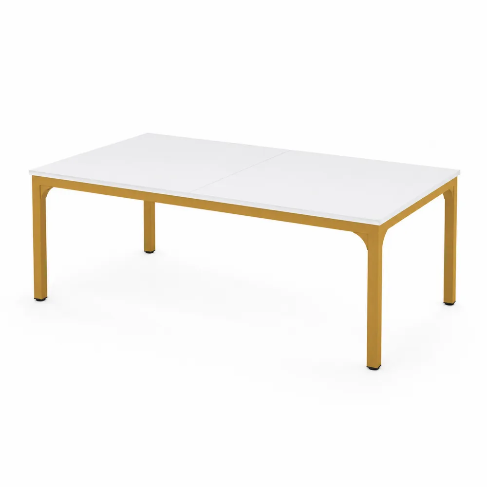 Stół prostokątny z laminowaną płytą i aluminiowymi nogami 200x100 cm