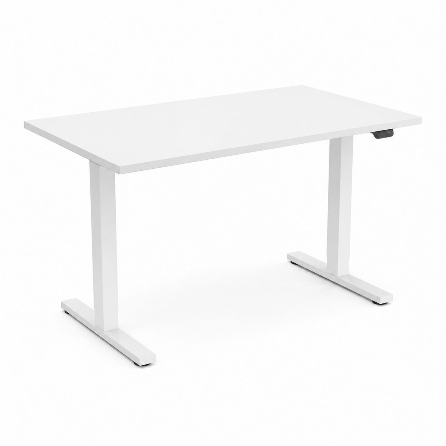 Schreibtisch rechteckig 120x60 cm MDF Metall Weiß höhenverstellbar-Velverocasa