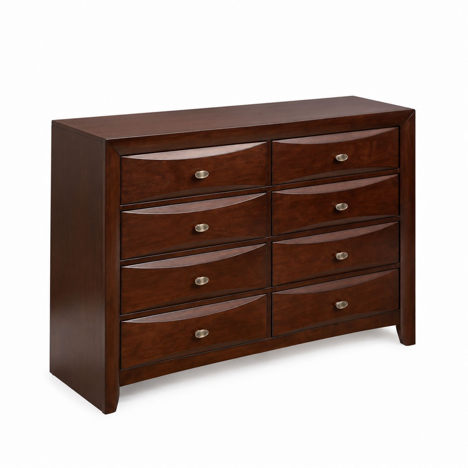 Kommode mit 8 Schubladen aus Holz Braun 120cm x 90cm x 45cm-Velverocasa