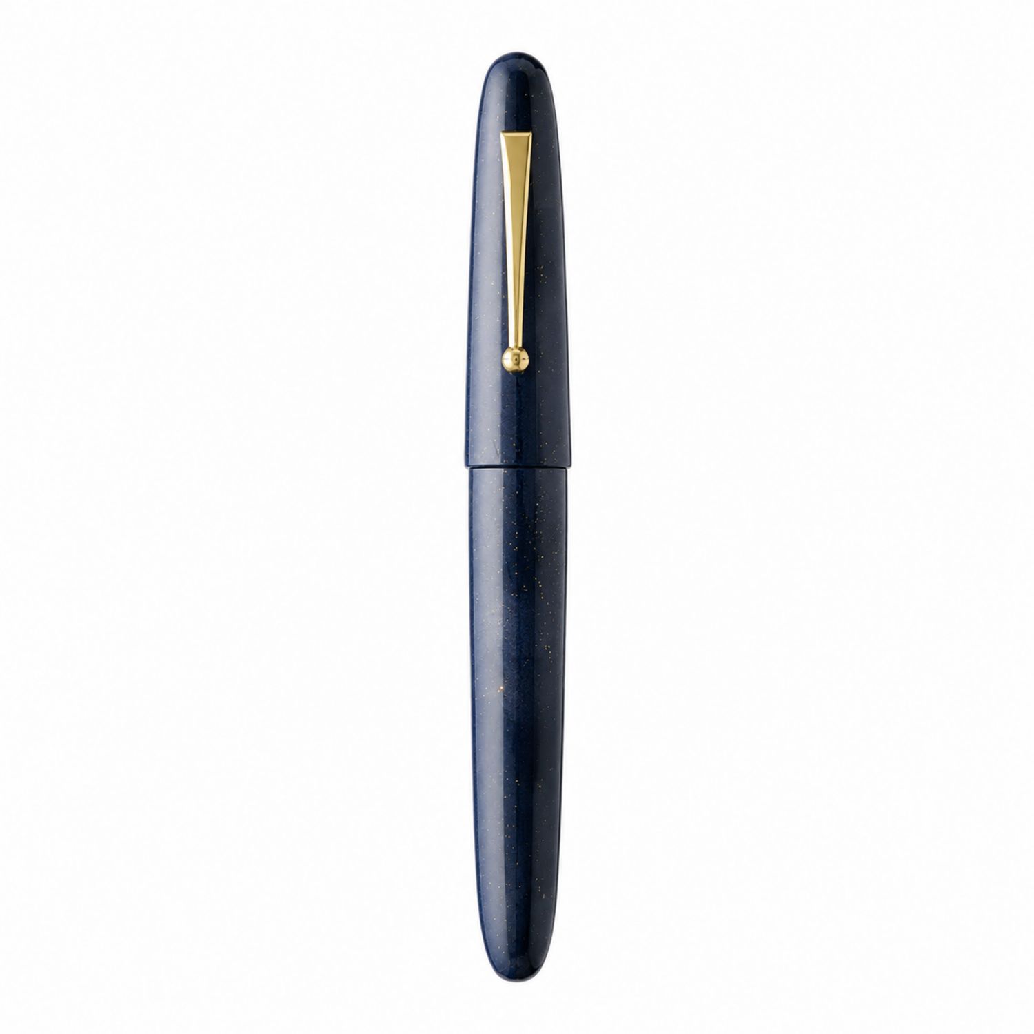 Penna Stilografica Blu Notte con Clip Oro di Lusso
