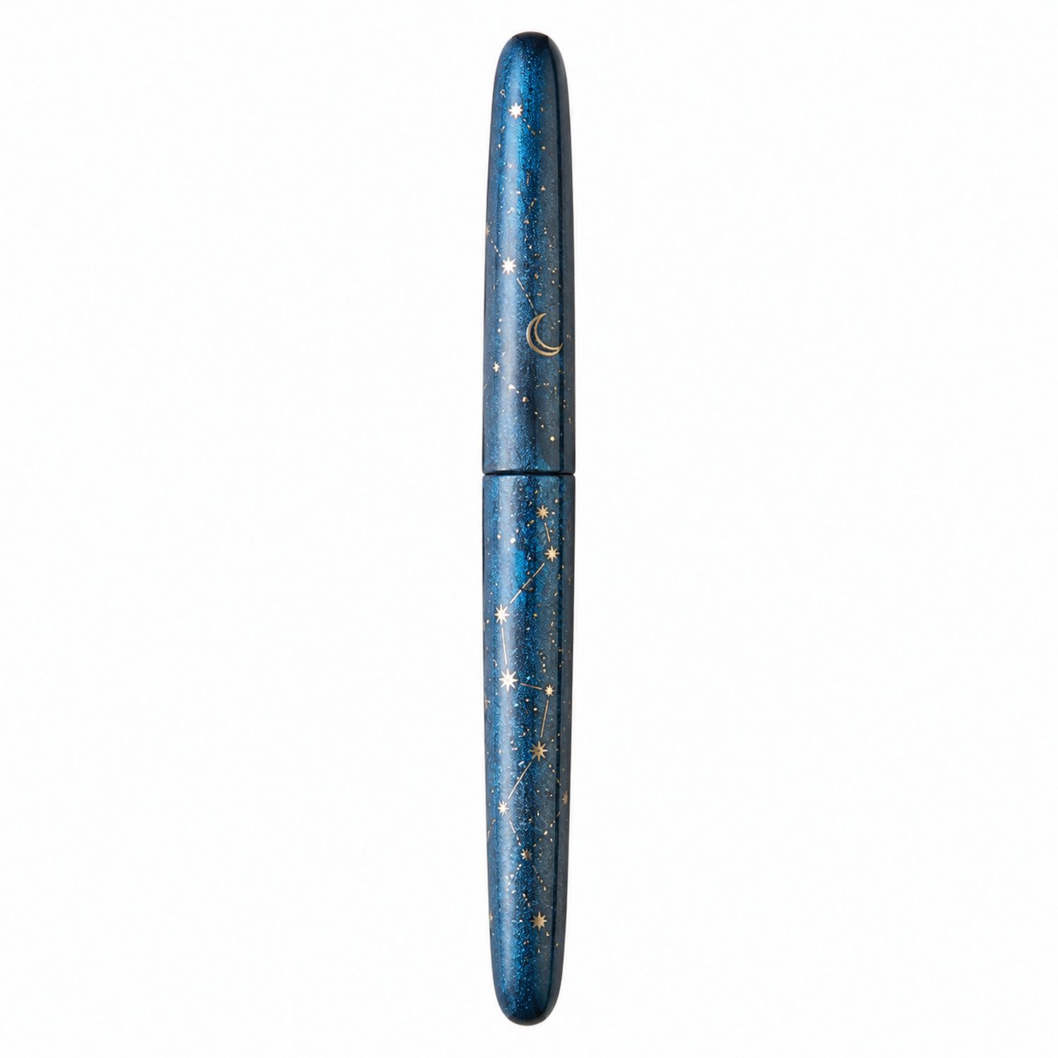 Penna Stilografica Notturna con Stelle e Luna Blu