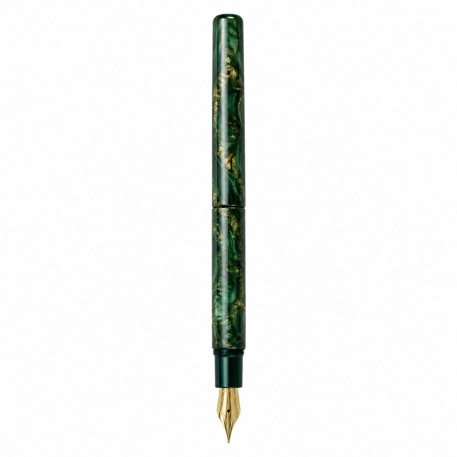 Penna Stilografica Verde Marmorizzato Punta Fine