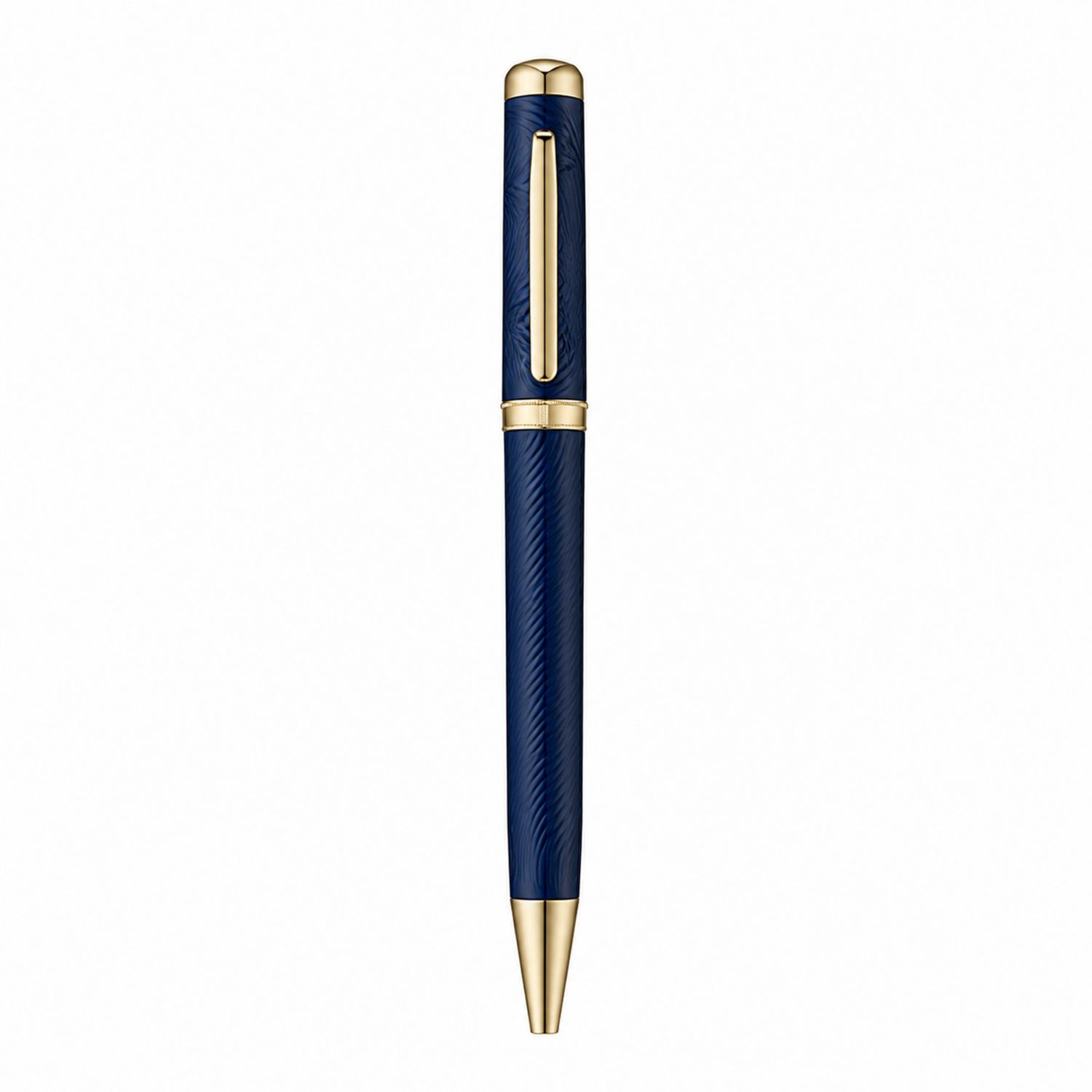 Penna a sfera Blu con dettagli dorati, 0.7 mm