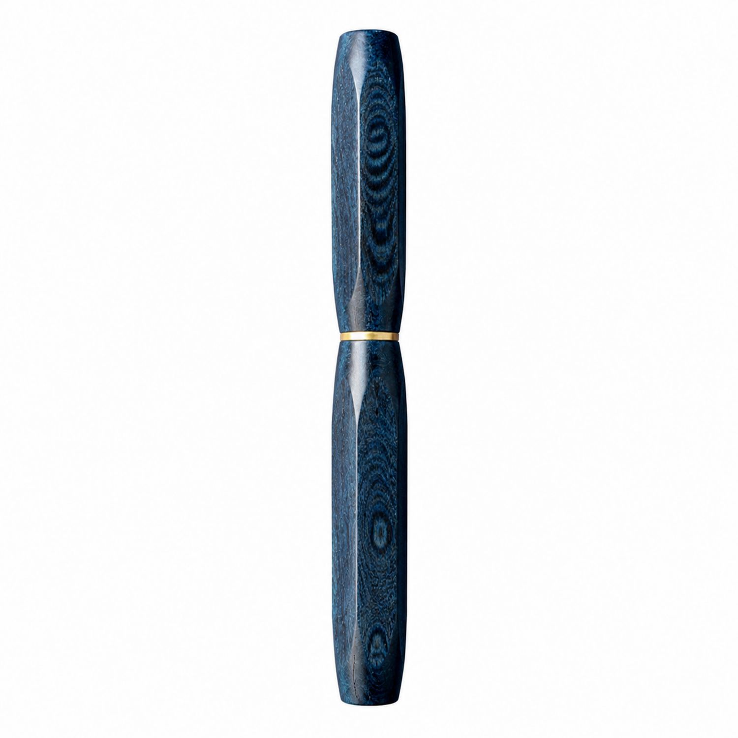 Penna stilografica in legno blu decorativo