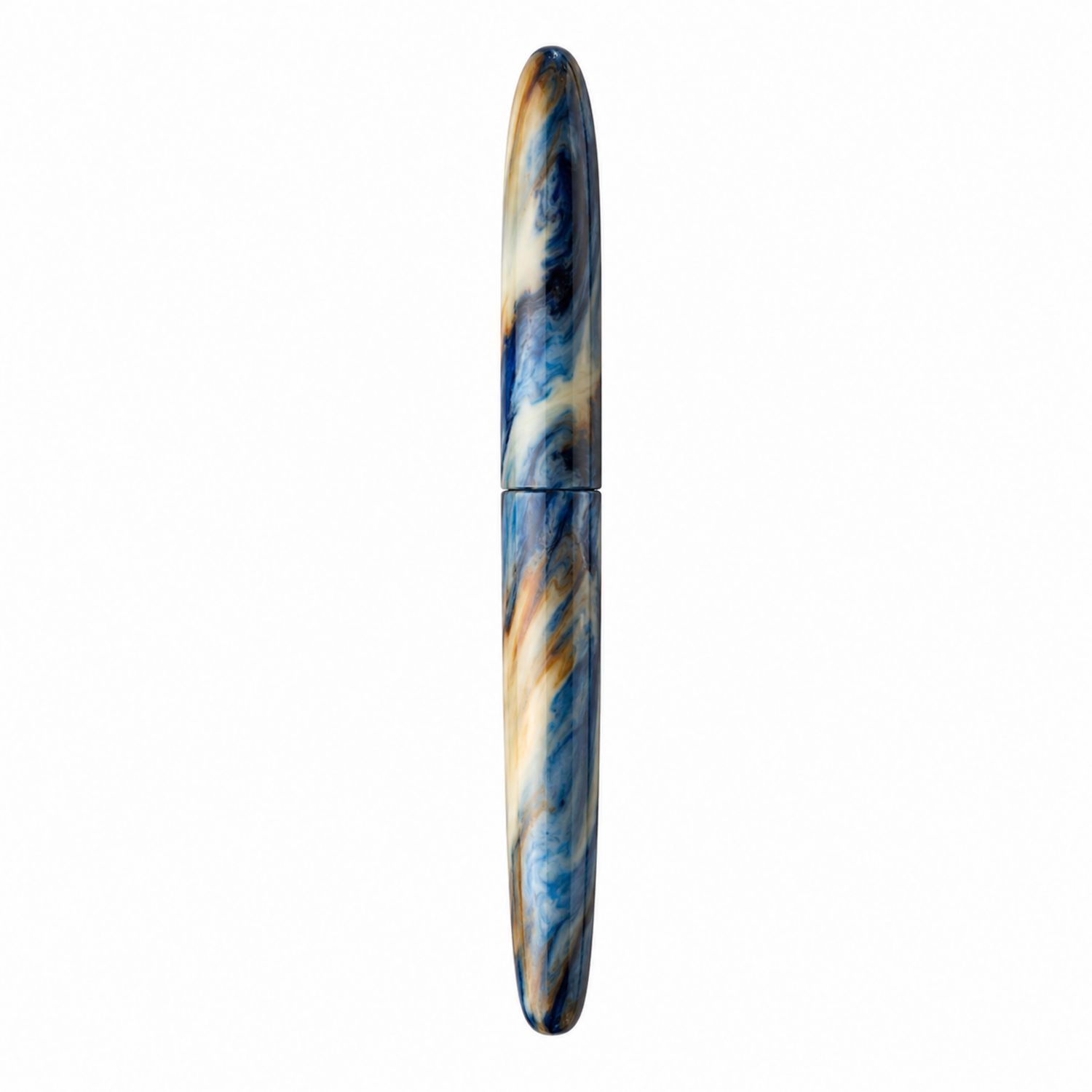 Penna Stilografica Multicolore Blu, Crema e Arancione