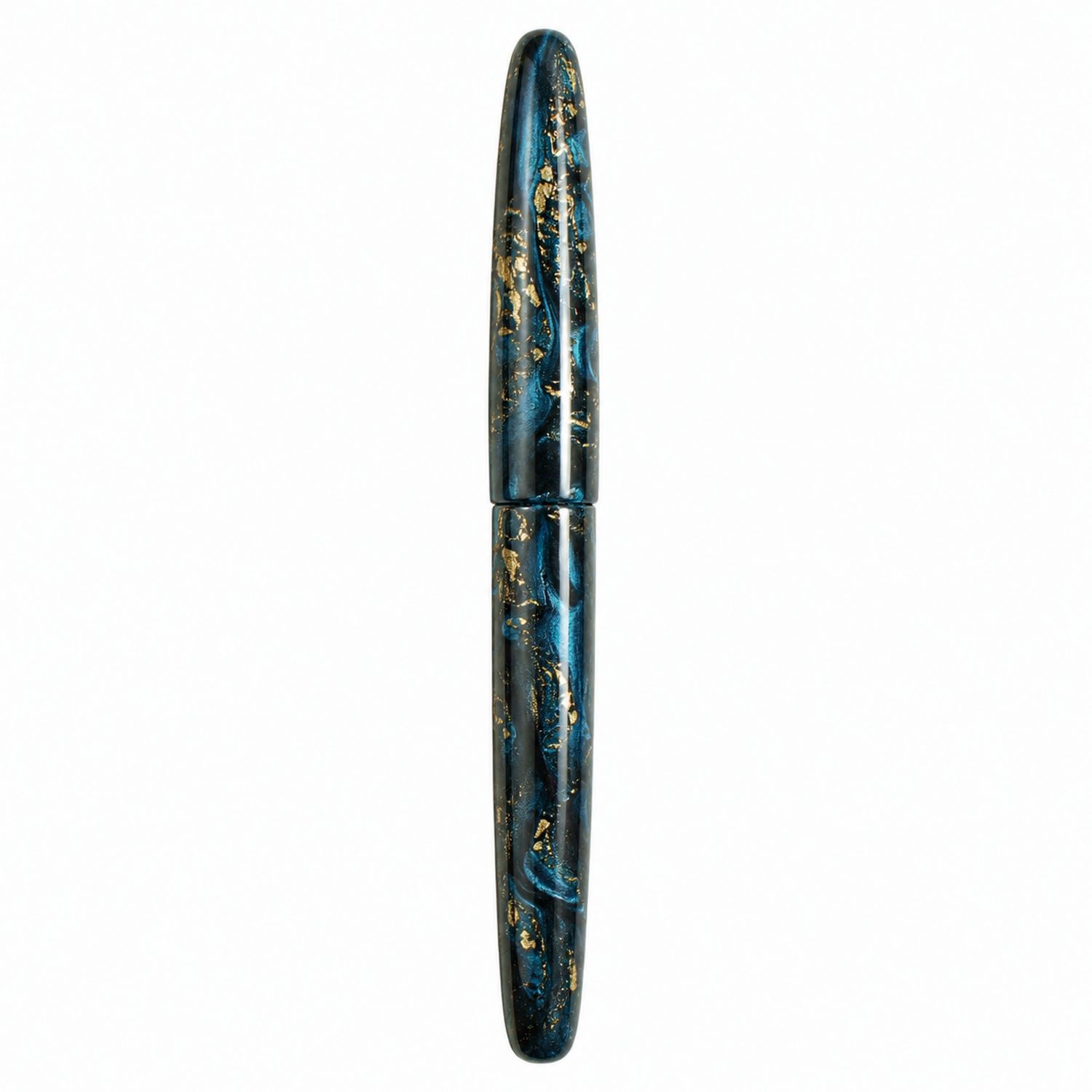 Penna Stilografica Elegante Blu e Oro