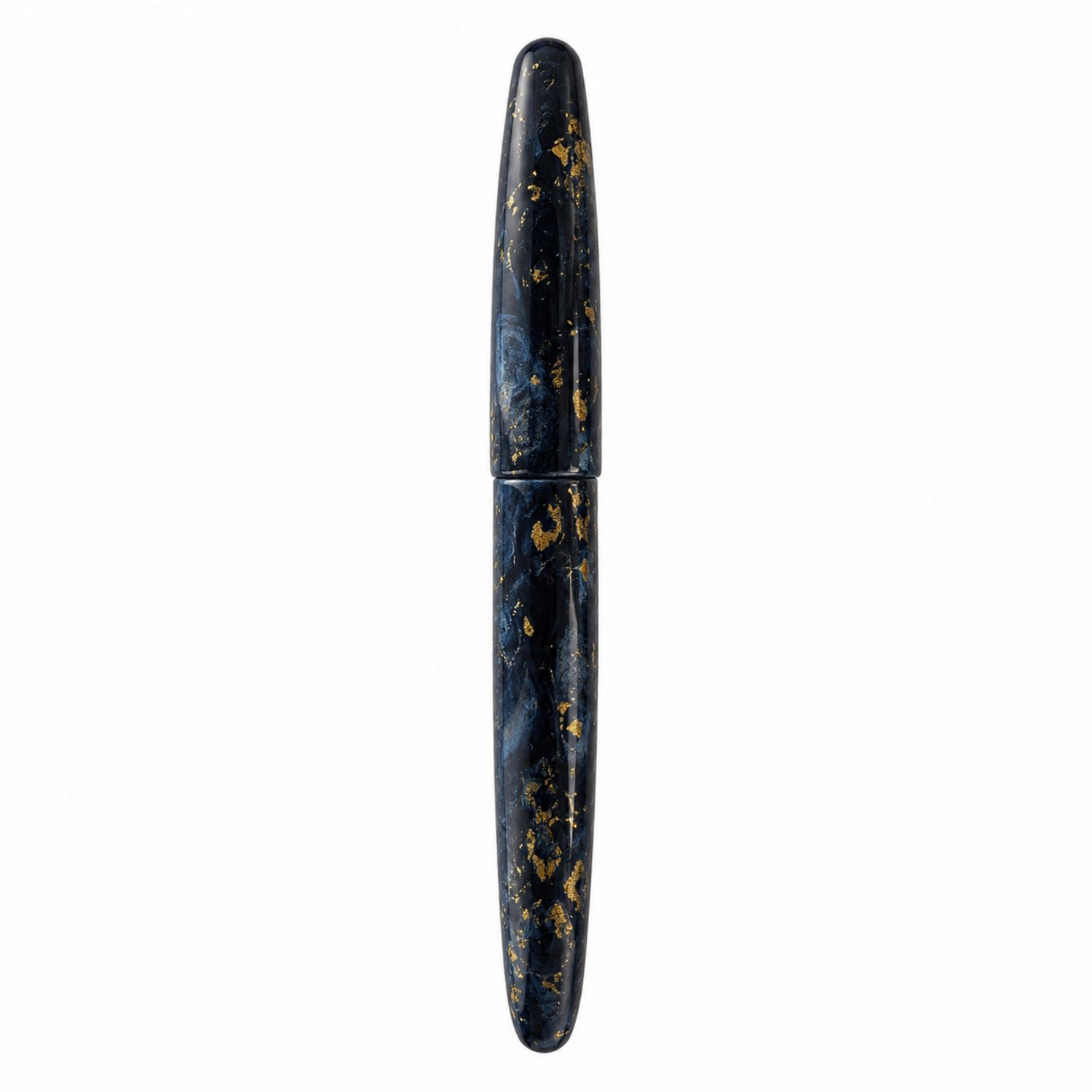 Penna Stilografica Blu Oro Decorata
