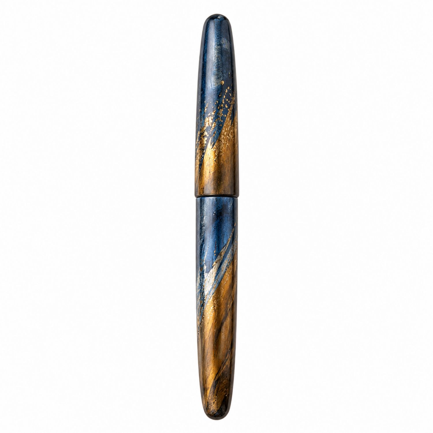 Penna Stilografica Artistica Blu e Oro in Edizione Limitata