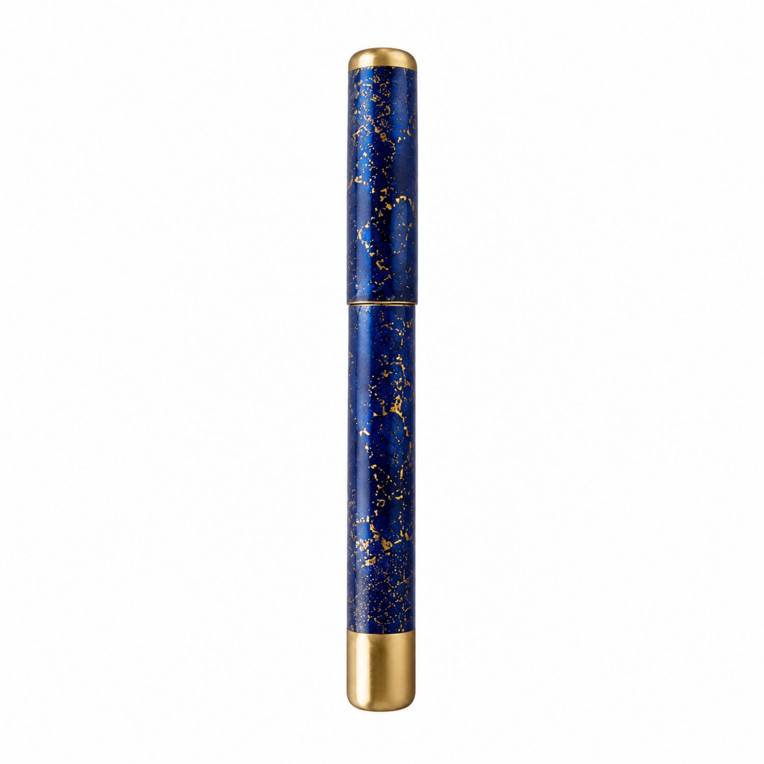 Penna Stilografica Blu e Oro con Decorazioni