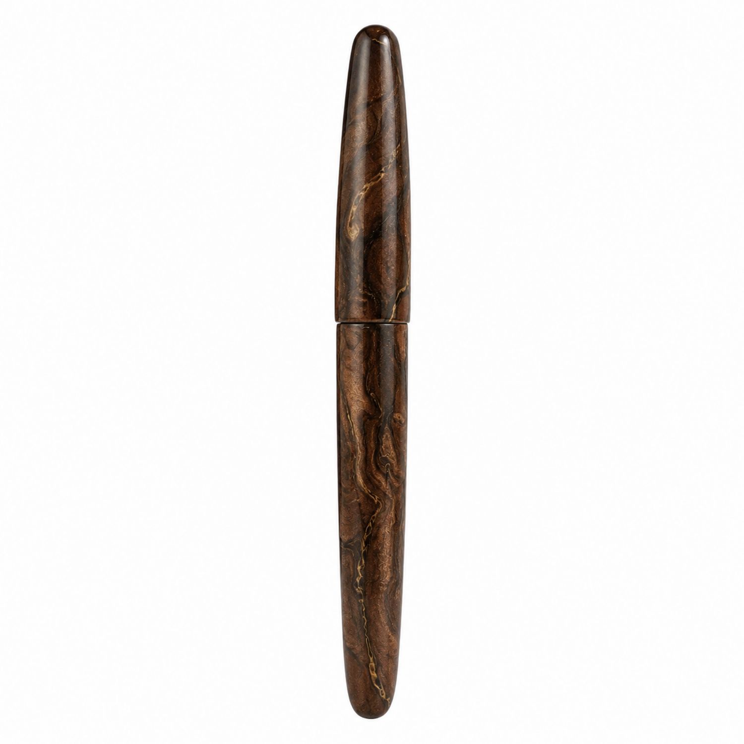 Penna Stilografica Artigianale in Legno Marrone