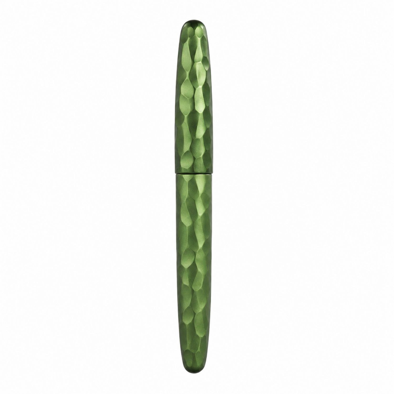 Penna Stilografica Verde Martellata, Medio, Inchiostro ad Acqua