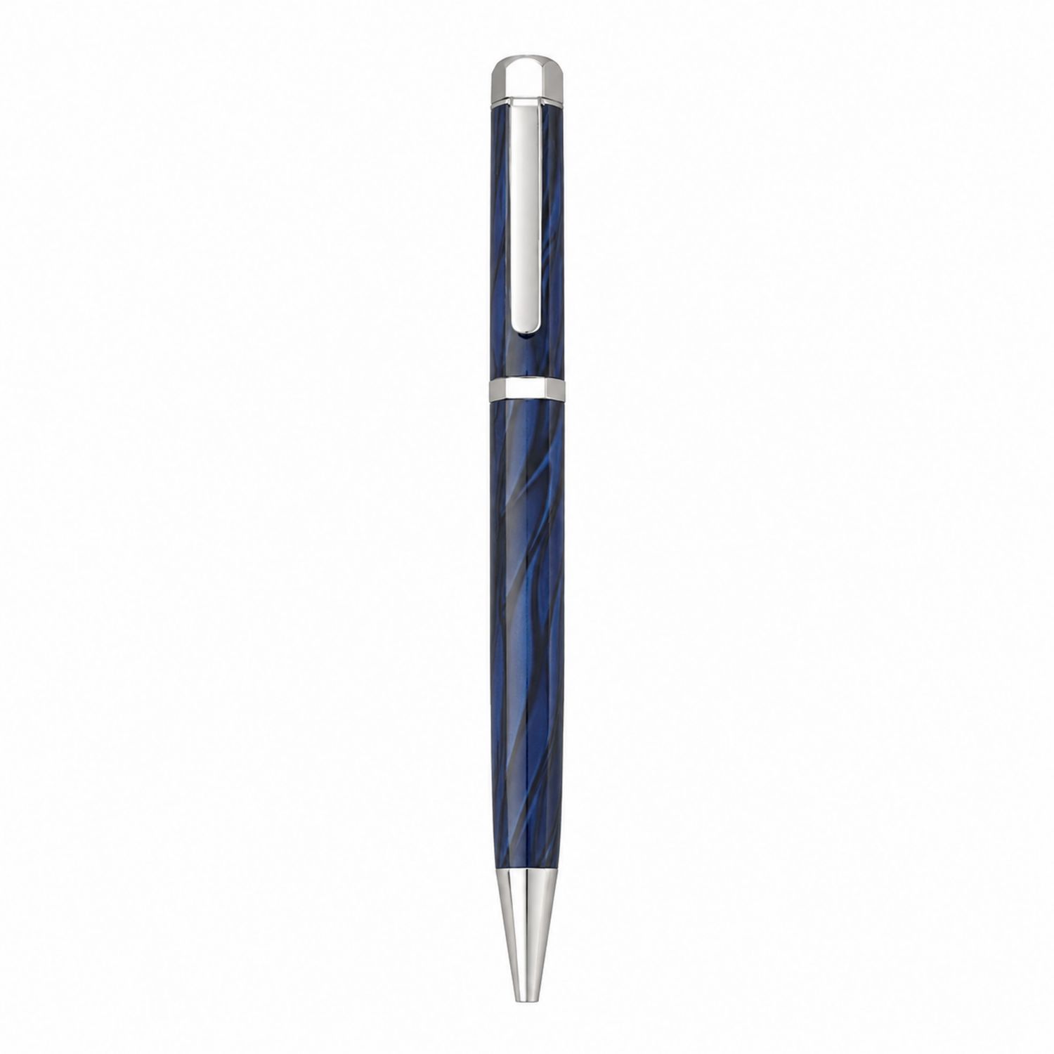 Penna a Sfera Elegante Blu con Dettagli in Metallo
