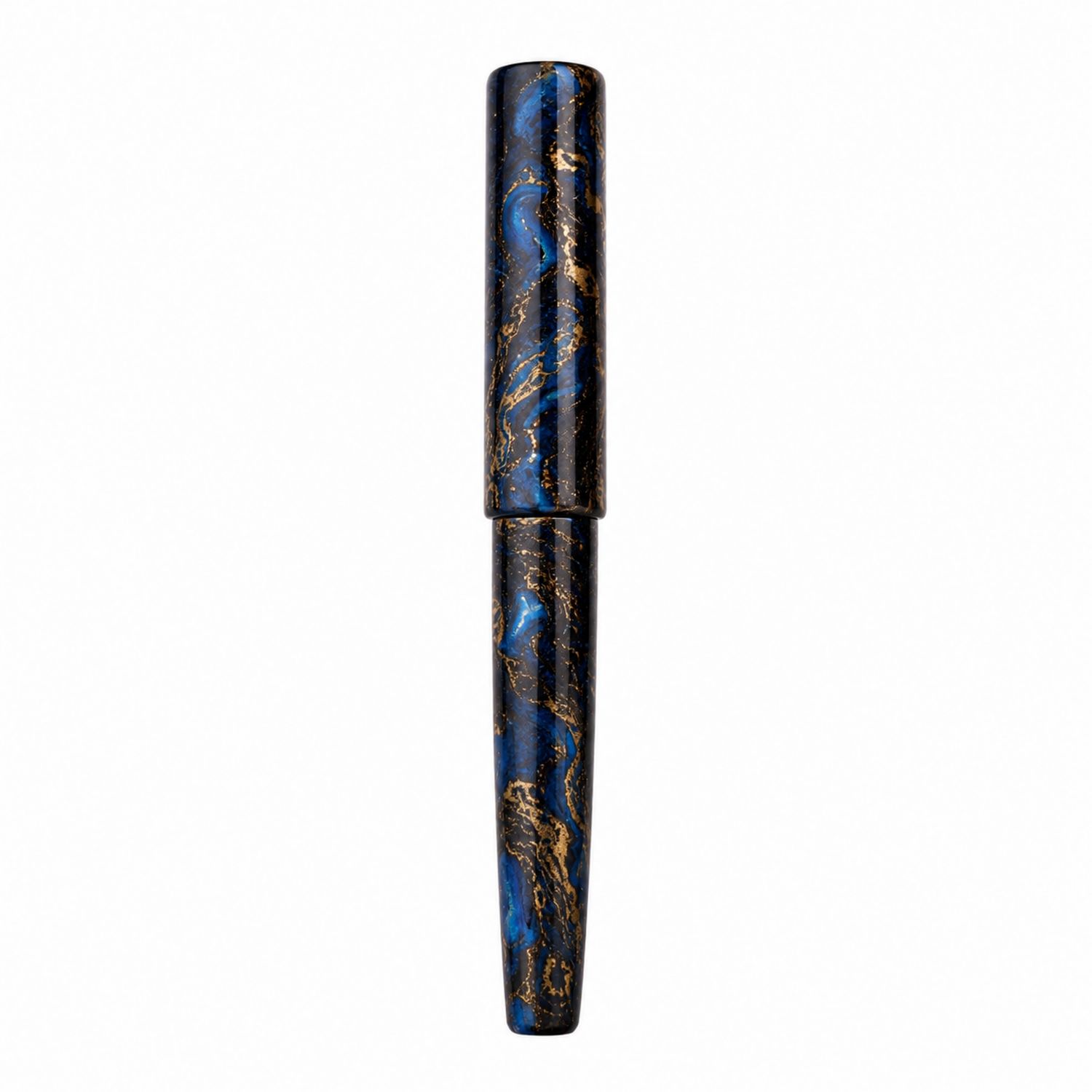 Penna Stilografica Elegante Blu e Oro