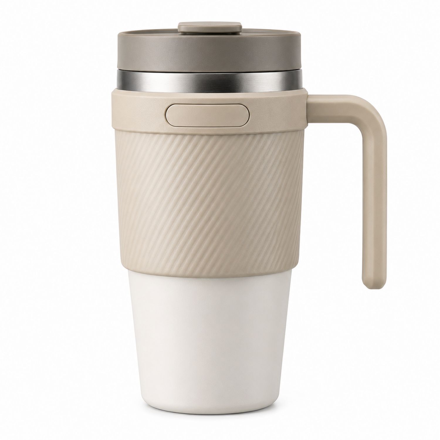 Tazza da Viaggio Termica con Manico Beige 350ml