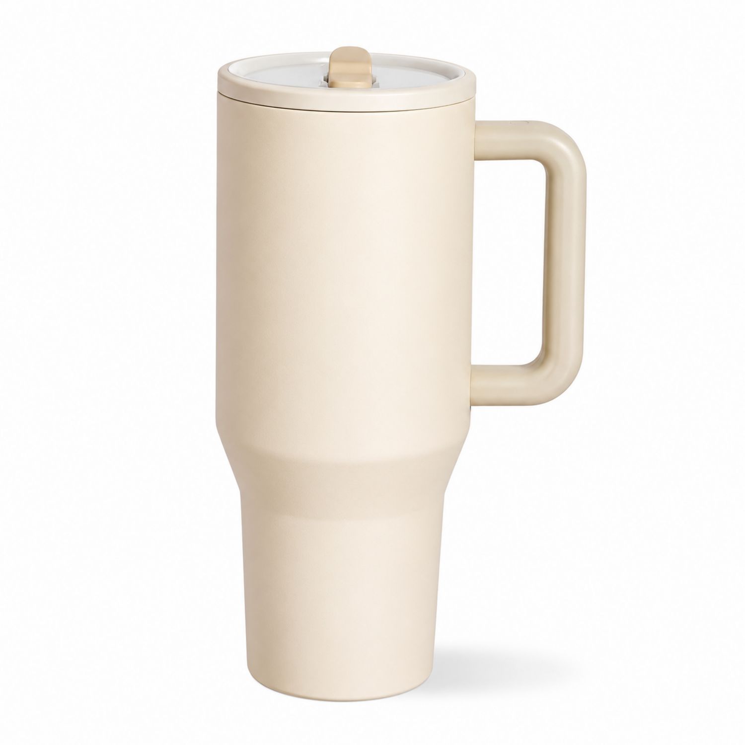 Tazza Termica con Coperchio e Manico Ergonomico Beige 500ml