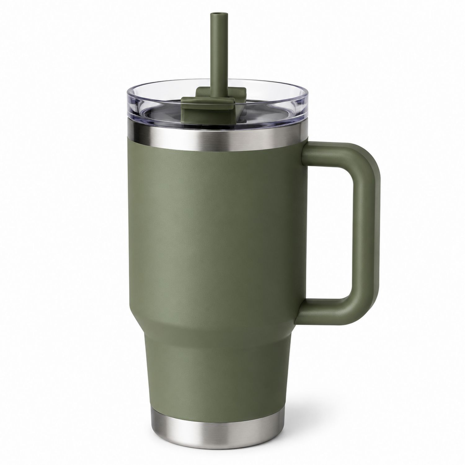 Bicchiere Termico con Manico 1000ml Verde Oliva