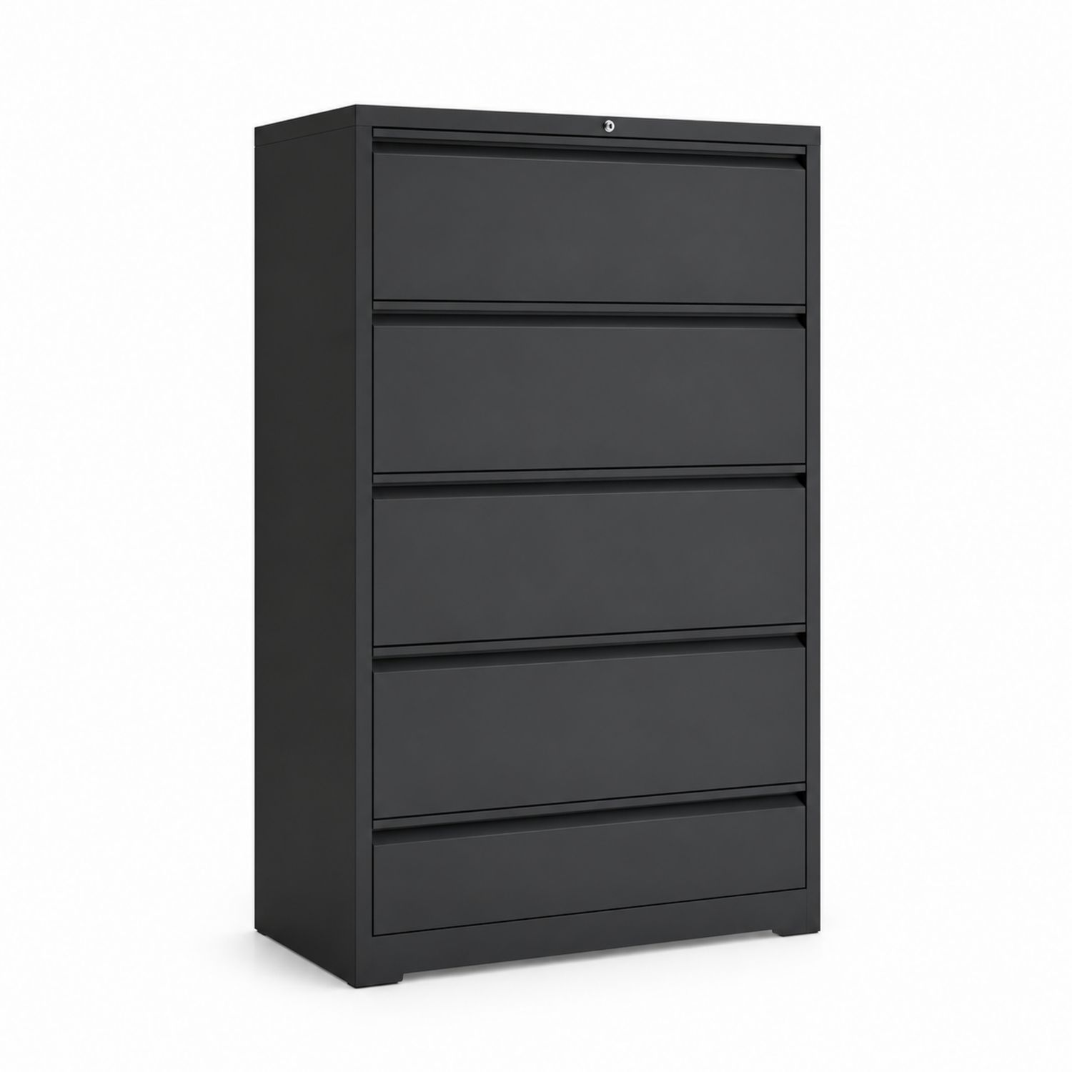 Aktenschrank Stahl Schwarz 5 Schubladen 185cm x 90cm x 45cm