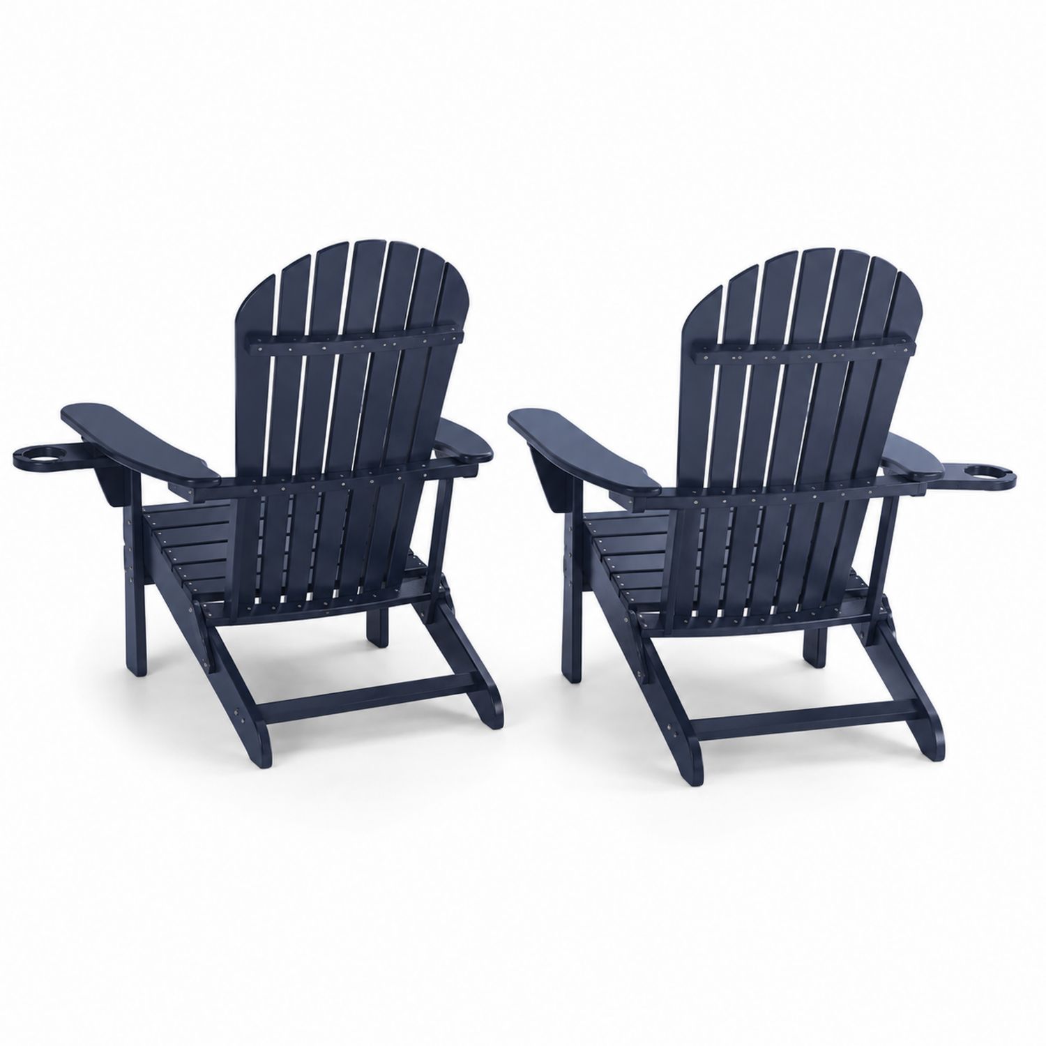 2er Set Adirondack Loungesessel Kunststoff Blau