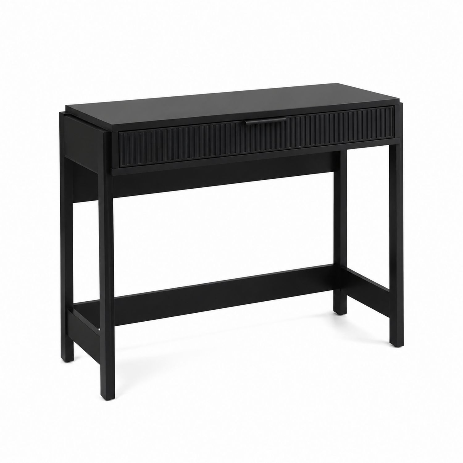 Schreibtisch mit Holzschublade in Schwarz 100x40x75cm