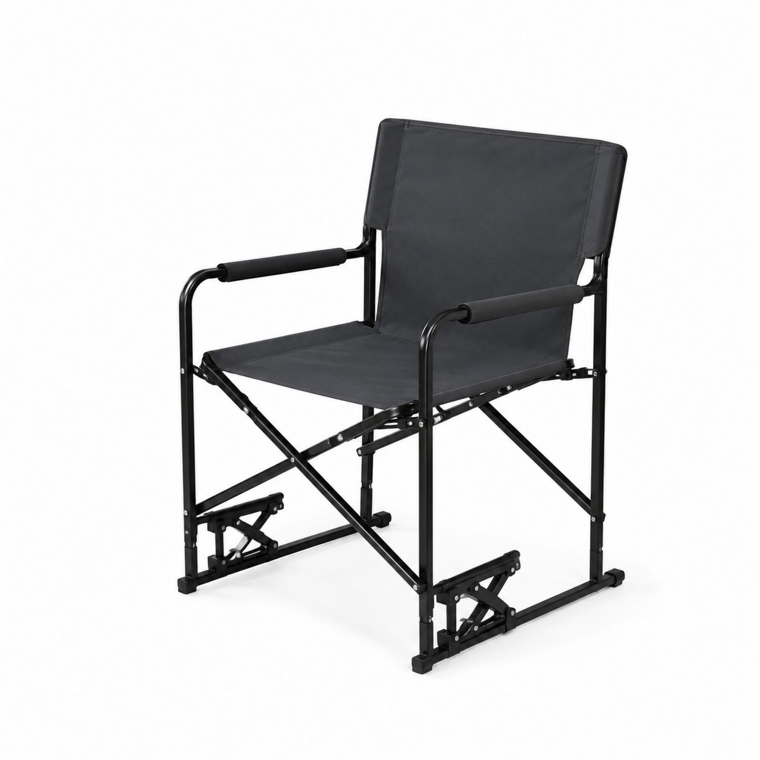 Klappstuhl Stahlrahmen Polyester Schwarz