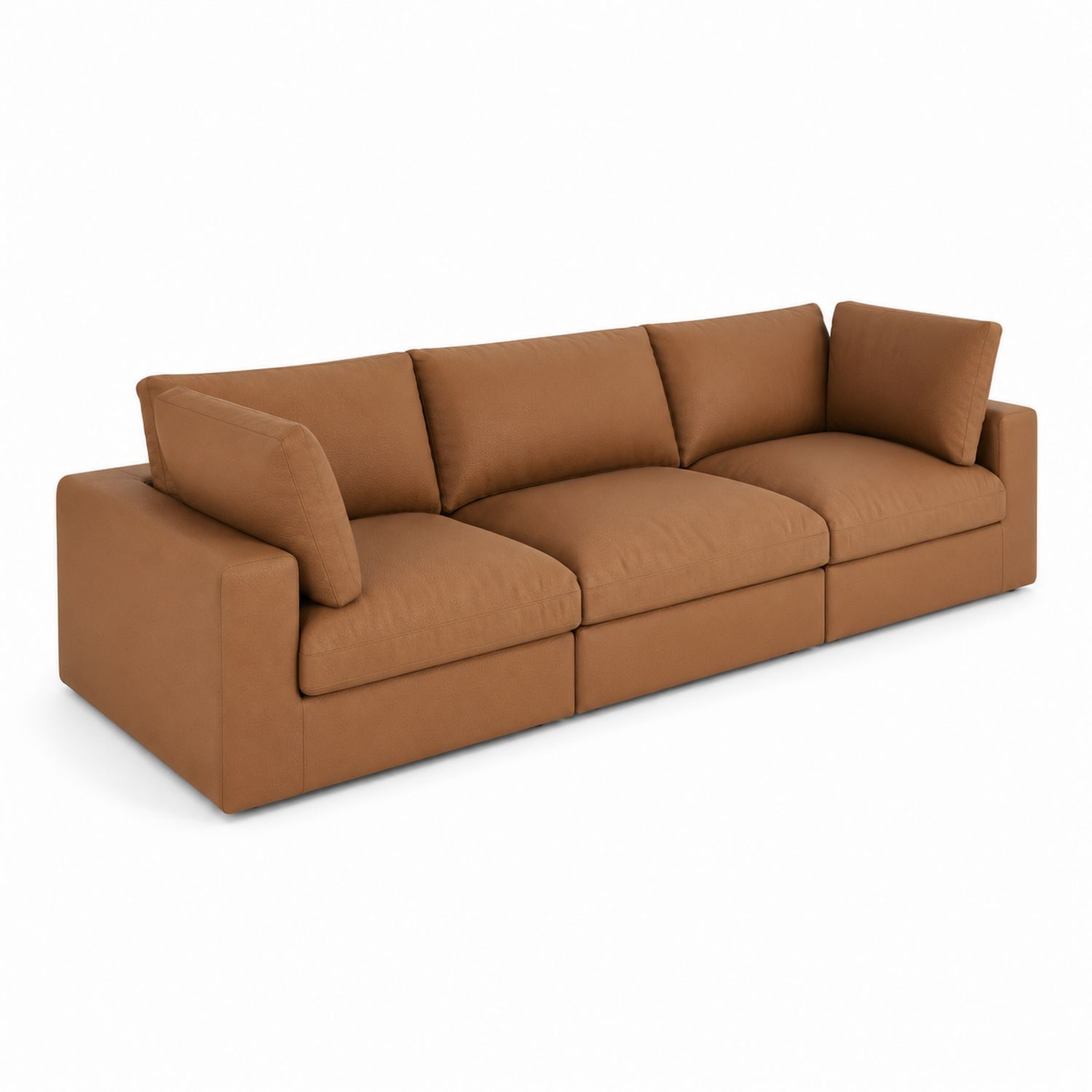 3-Sitzer Sofa Echtleder Braun 230cm