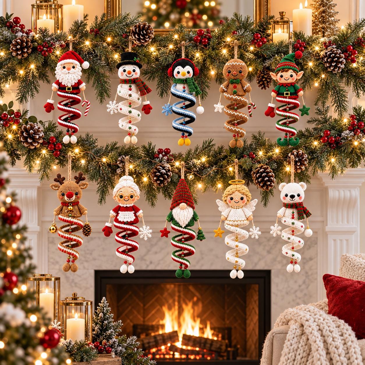 Hanging Amigurumi Christmas Decor